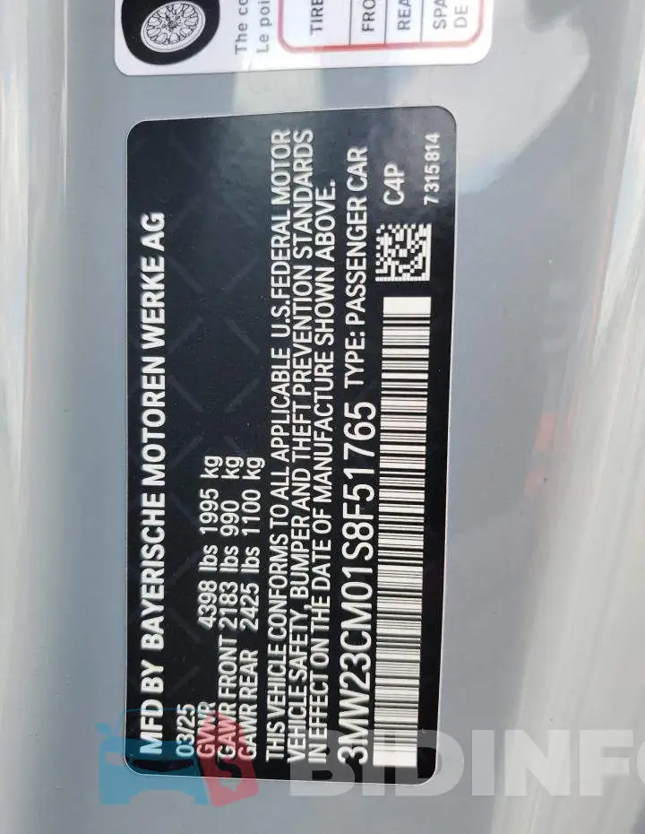 3MW23CM01S8F51765 Photo# 13
