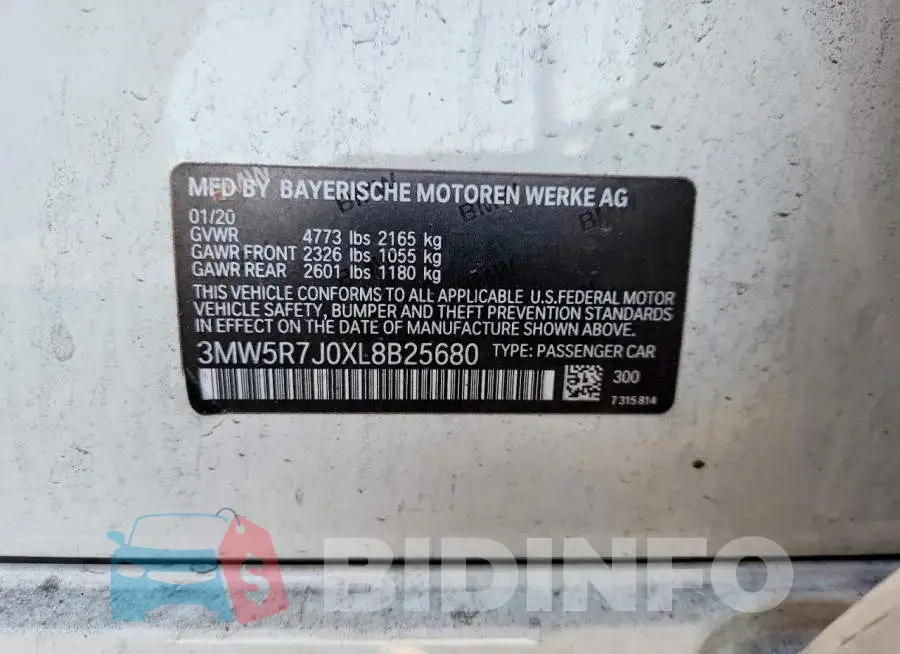 3MW5R7J0XL8B25680 Photo# 13