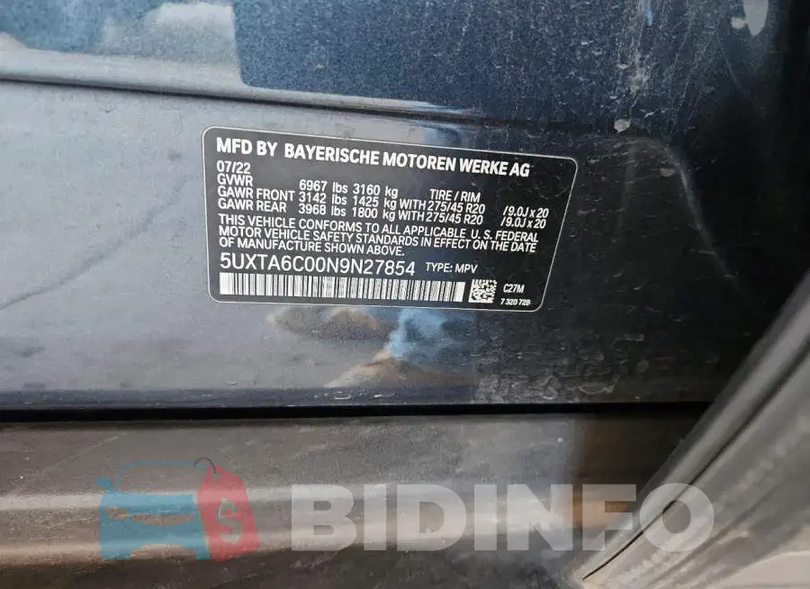 5UXTA6C00N9N27854 Photo# 13