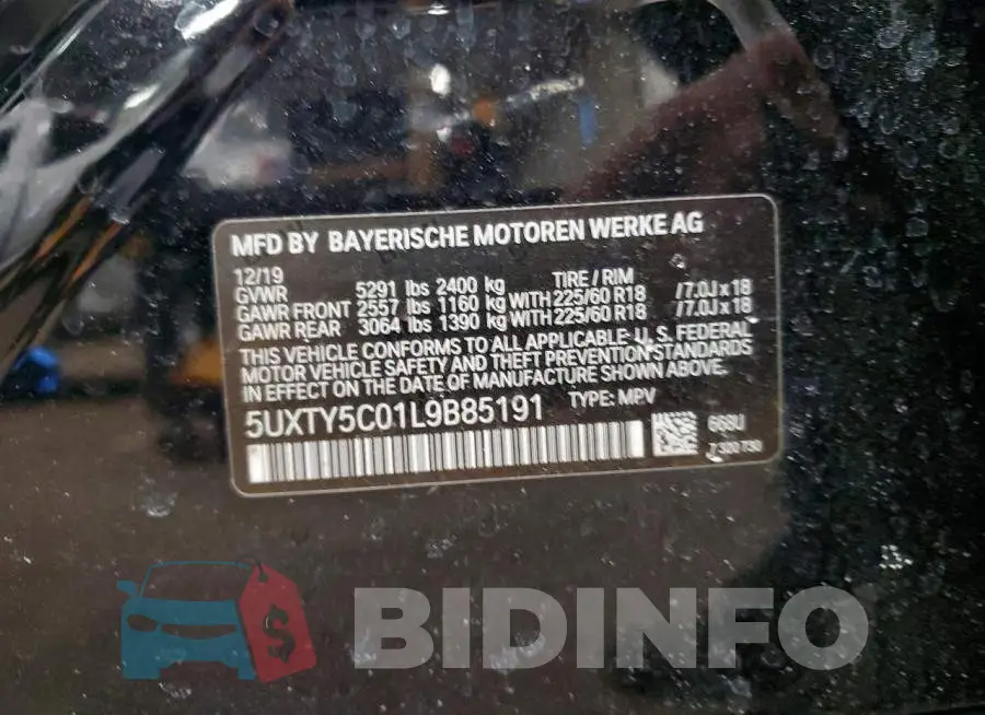 5UXTY5C01L9B85191 Photo# 13