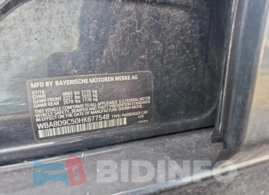 WBA8D9C50HK677548 Photo# 12
