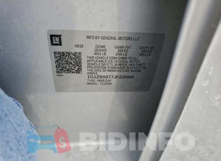 1G1ZB5ST7JF220085 Photo# 11