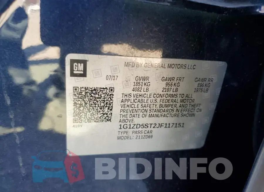 1G1ZD5ST2JF117151 Photo# 12