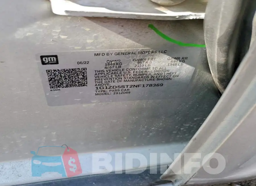 1G1ZD5ST2NF178389 Photo# 13