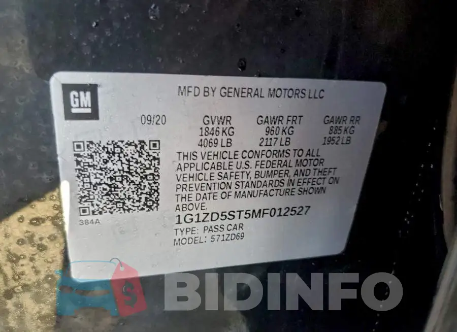 1G1ZD5ST5MF012527 Photo# 12