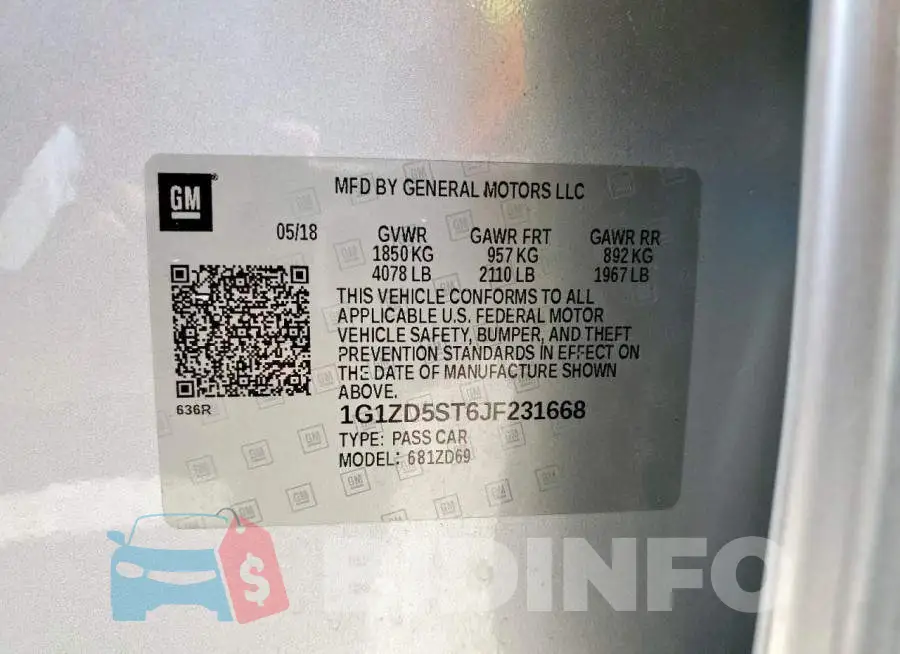 1G1ZD5ST6JF231668 Photo# 12
