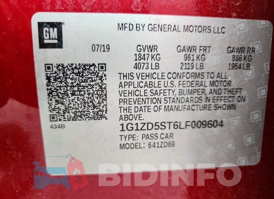 1G1ZD5ST6LF009604 Photo# 12
