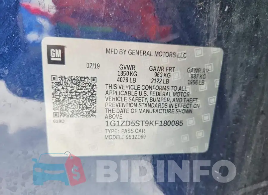 1G1ZD5ST9KF180085 Photo# 12