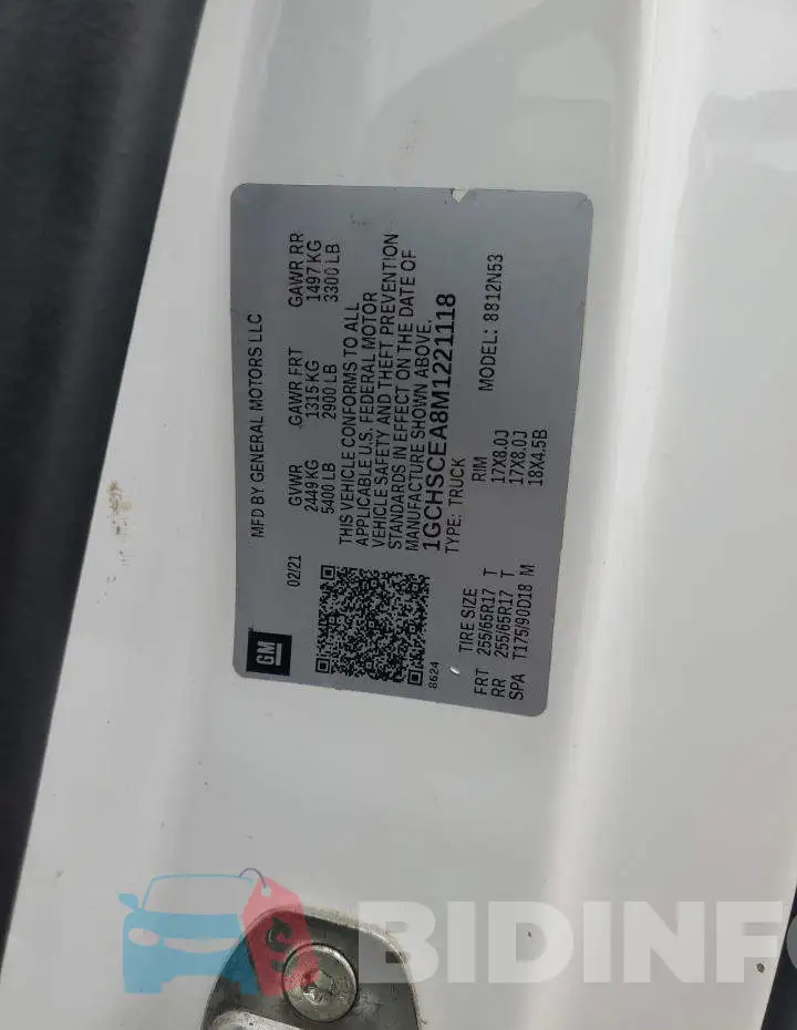 1GCHSCEA8M1221118 Photo# 12