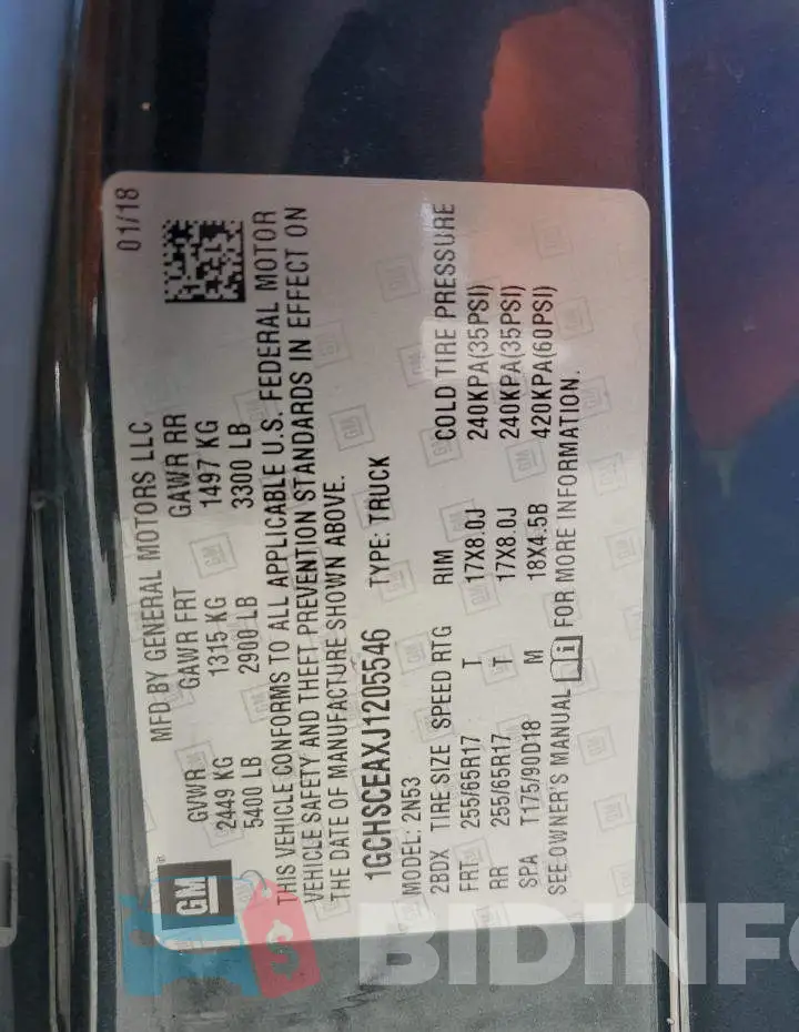 1GCHSCEAXJ1205546 Photo# 13