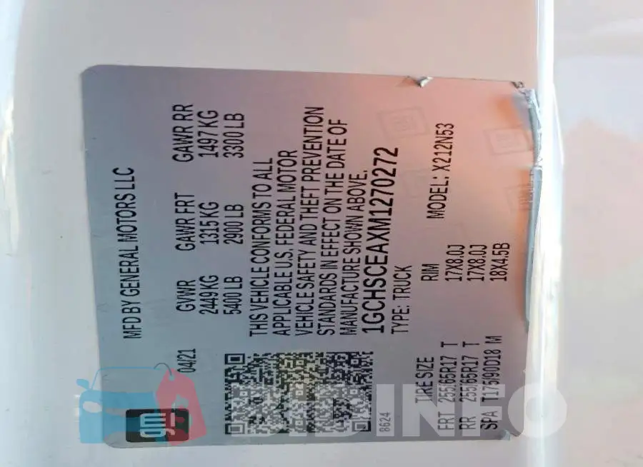 1GCHSCEAXM1270272 Photo# 12