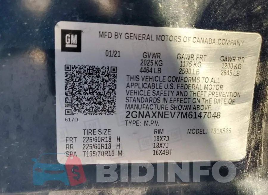 2GNAXNEV7M6147048 Photo# 14