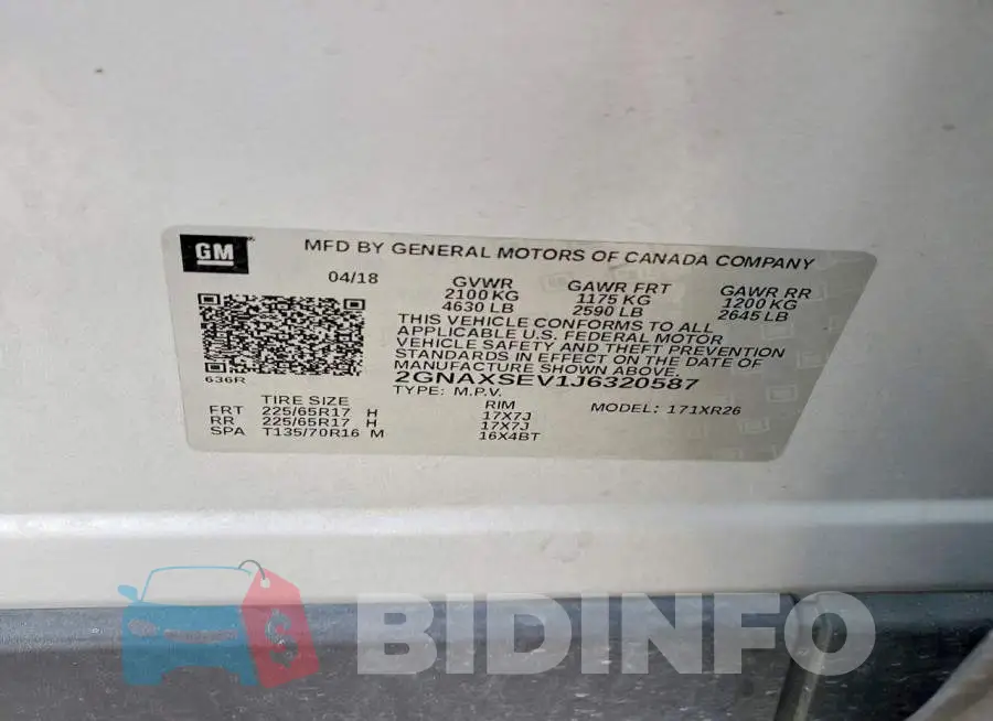 2GNAXSEV1J6320587 Photo# 14