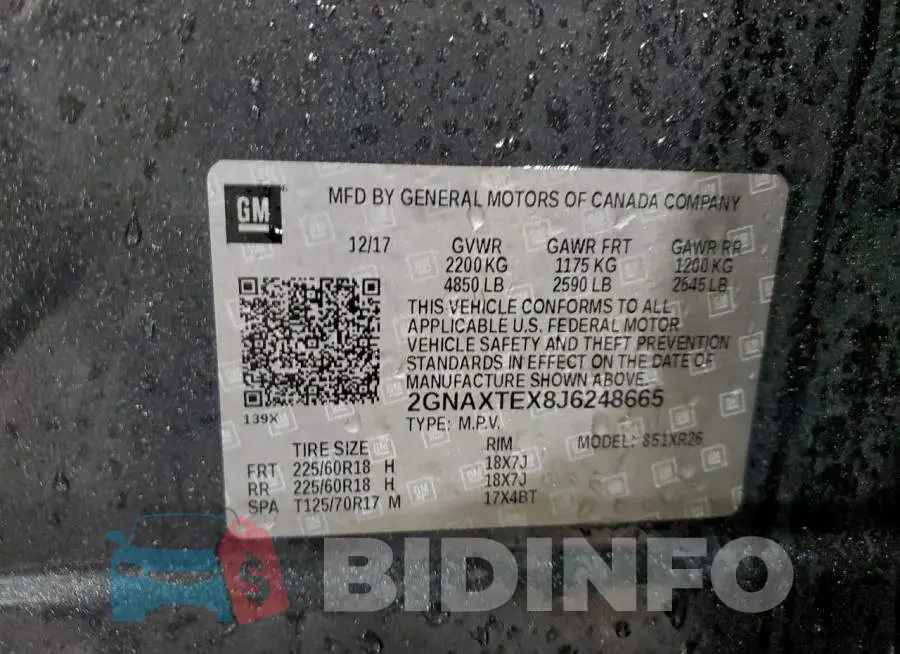 2GNAXTEX8J6248665 Photo# 13
