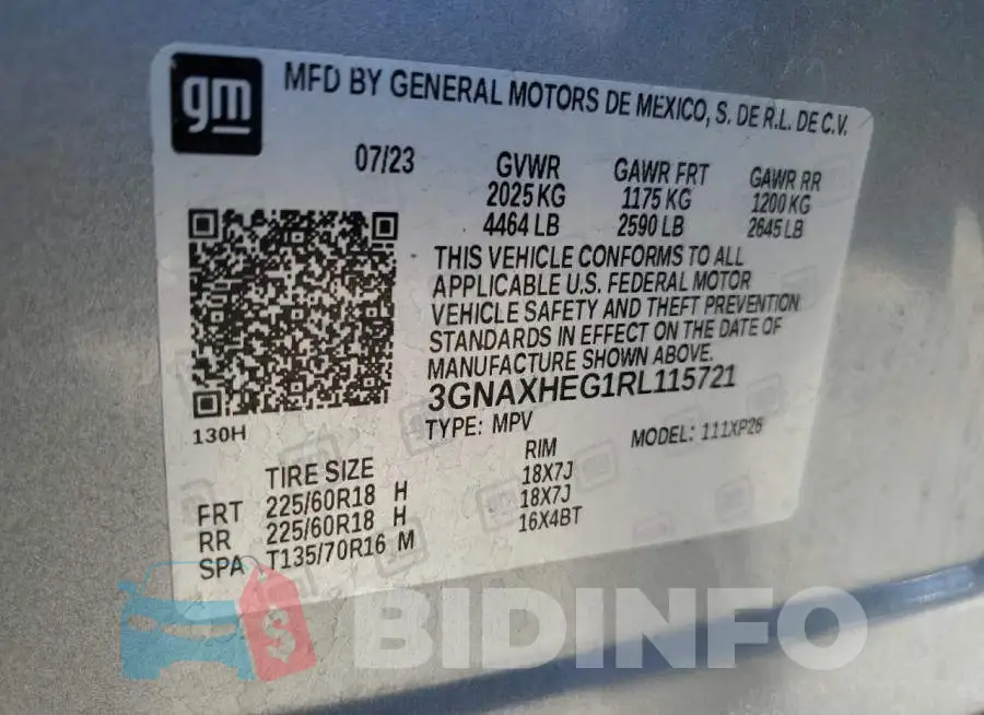 3GNAXHEG1RL115721 Photo# 14