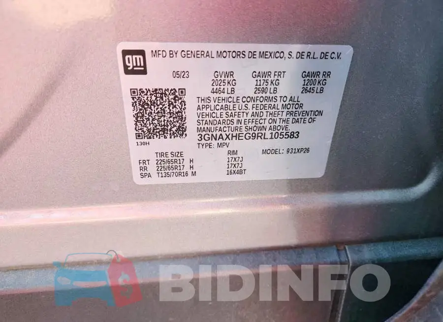 3GNAXHEG9RL105583 Photo# 13