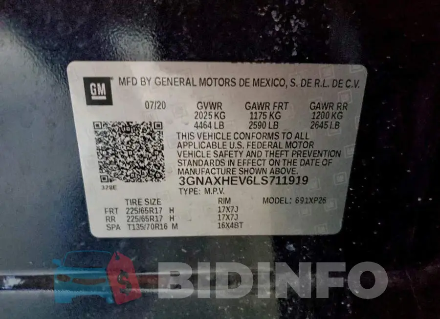 3GNAXHEV6LS711919 Photo# 12