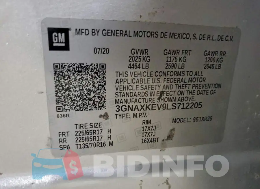 3GNAXKEV9LS712205 Photo# 12