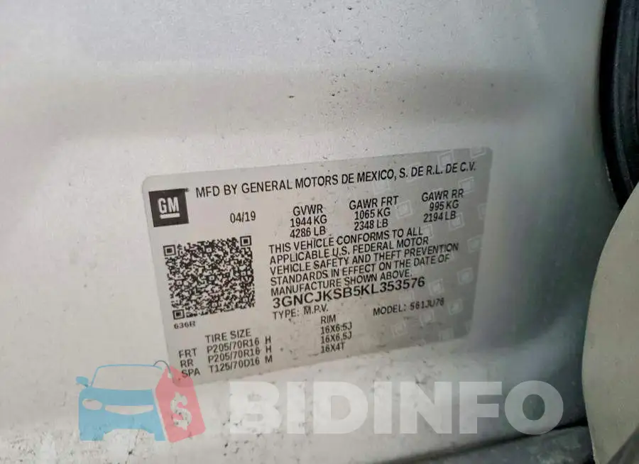 3GNCJKSB5KL353576 Photo# 11
