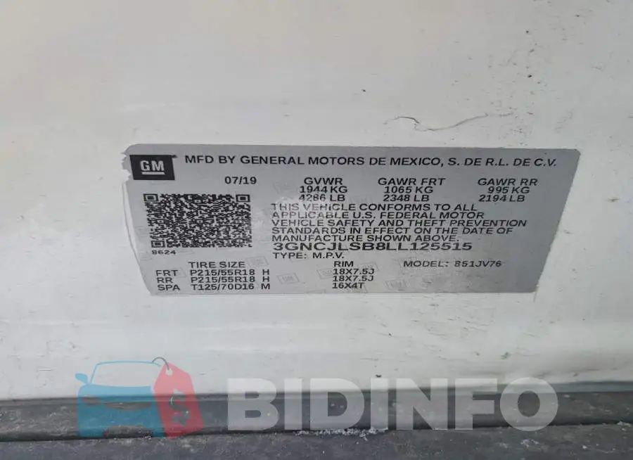 3GNCJLSB8LL125515 Photo# 13