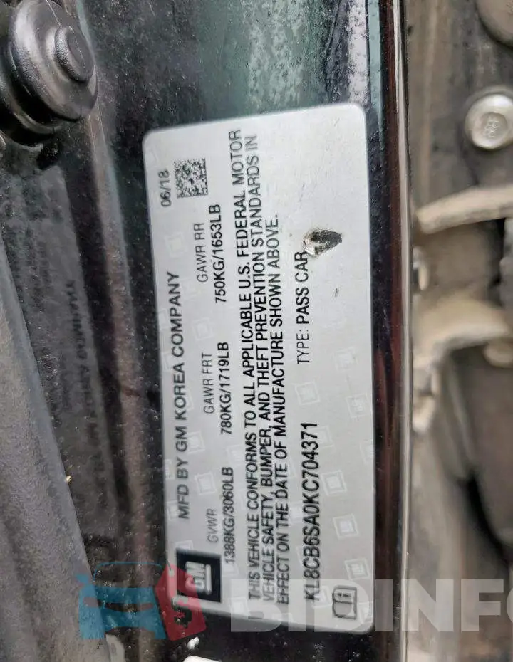 KL8CB6SA0KC704371 Photo# 14