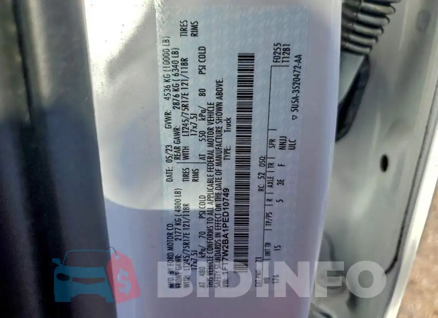 1FT7W2BA1PED10749 Photo# 12