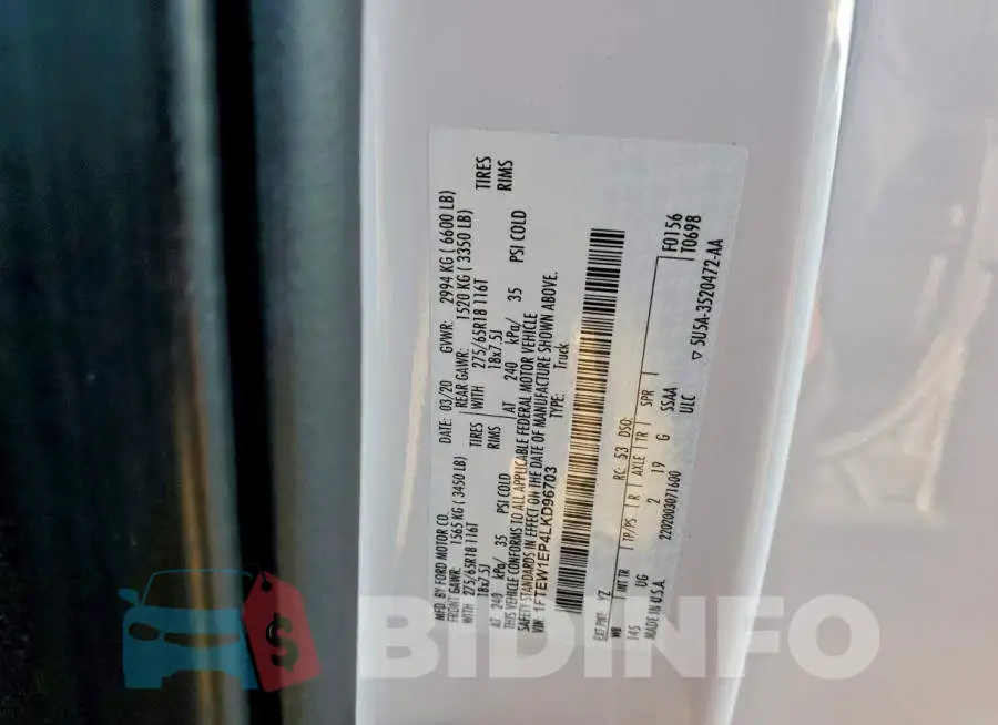 1FTEW1EP4LKD96703 Photo# 12