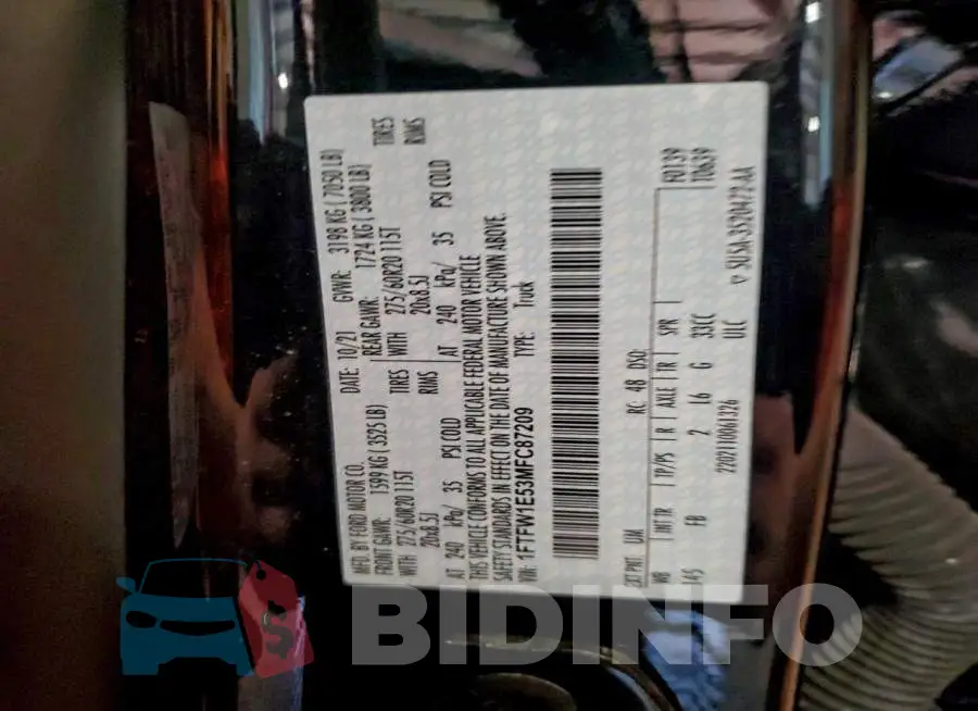 1FTFW1E53MFC87209 Photo# 12