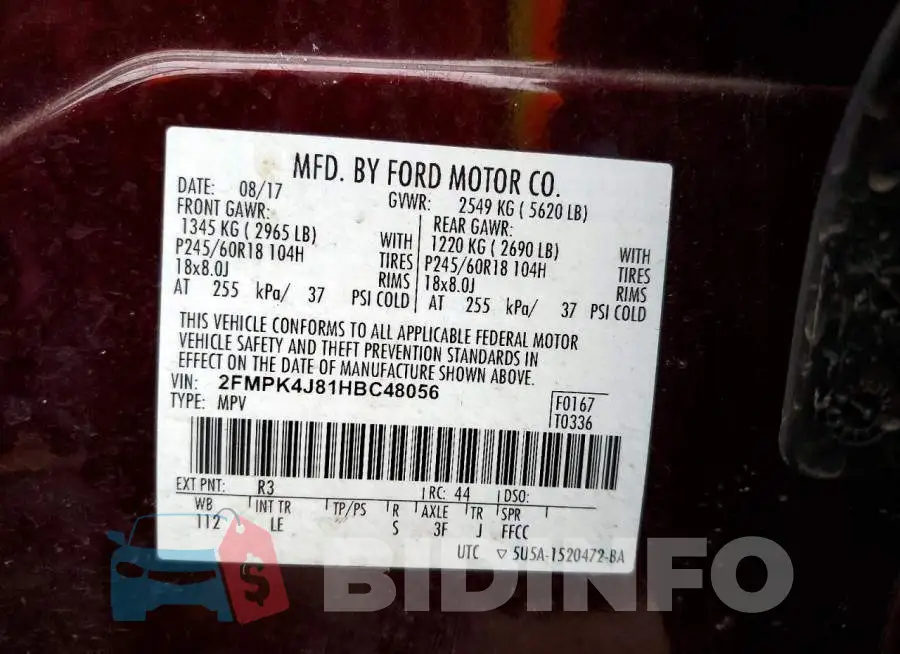 2FMPK4J81HBC48056 Photo# 14