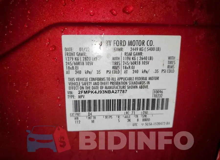 2FMPK4J93NBA27787 Photo# 13