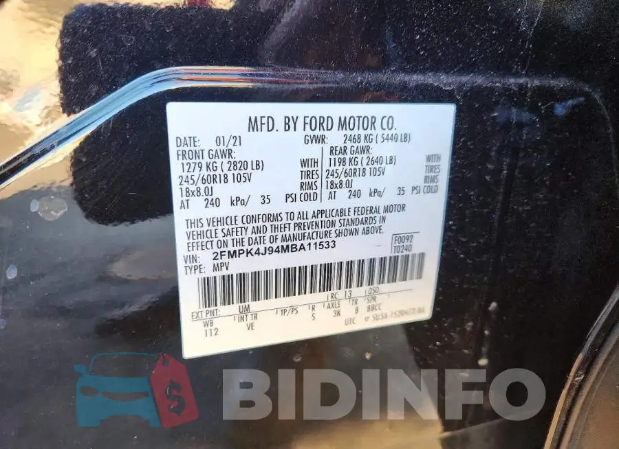 2FMPK4J94MBA11533 Photo# 13