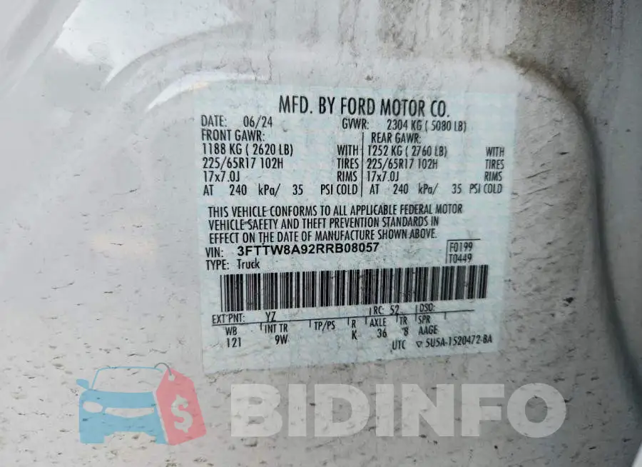 3FTTW8A92RRB08057 Photo# 12