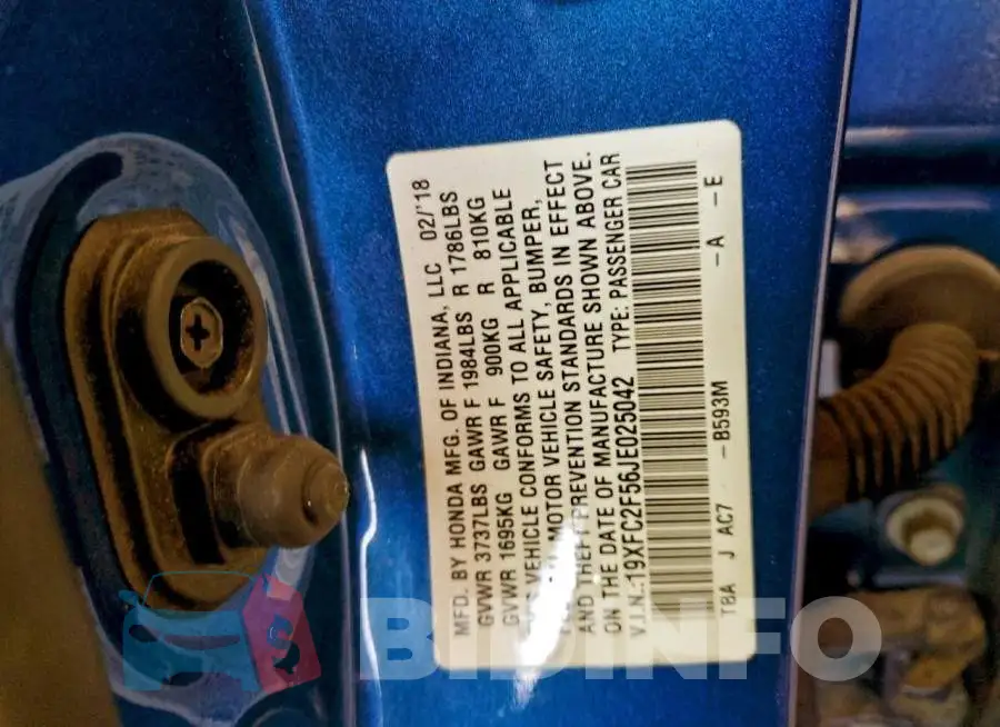 19XFC2F56JE025042 Photo# 13