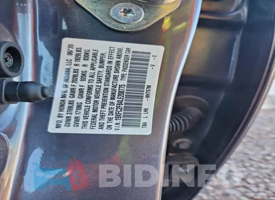 19XFC2F84LE208775 Photo# 12