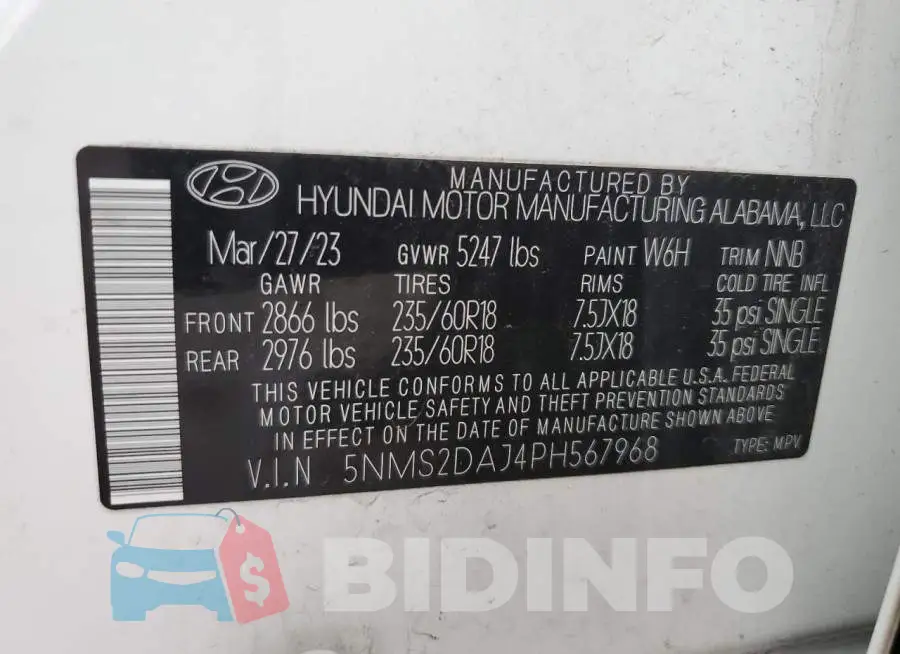 5NMS2DAJ4PH567968 Photo# 13