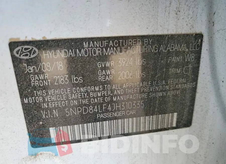 5NPD84LF4JH310335 Photo# 12