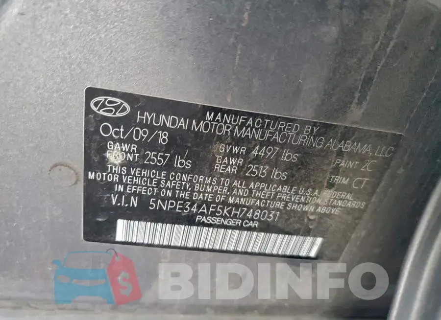 5NPE34AF5KH748031 Photo# 12