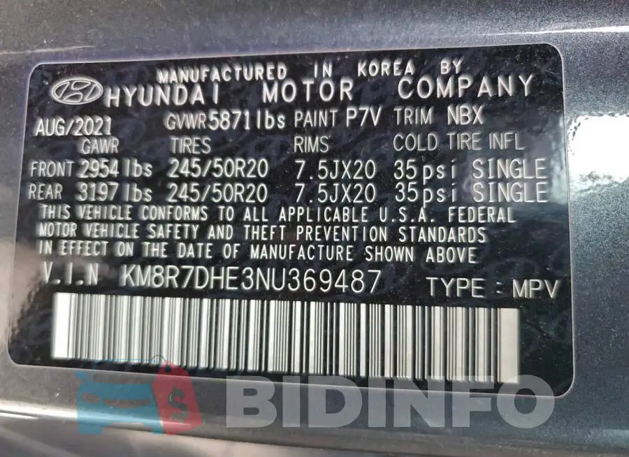 KM8R7DHE3NU369487 Photo# 14
