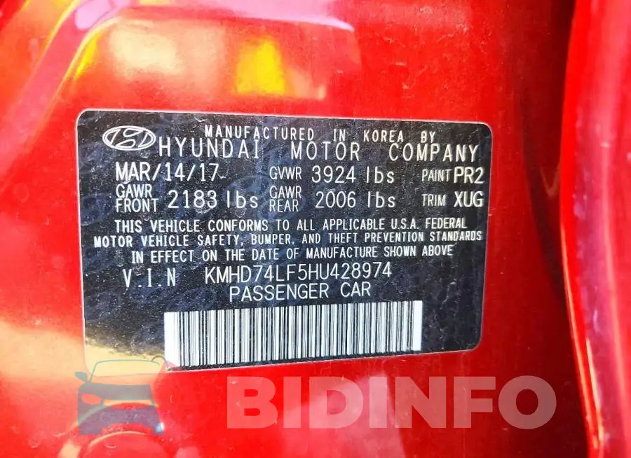 KMHD74LF5HU428974 Photo# 12