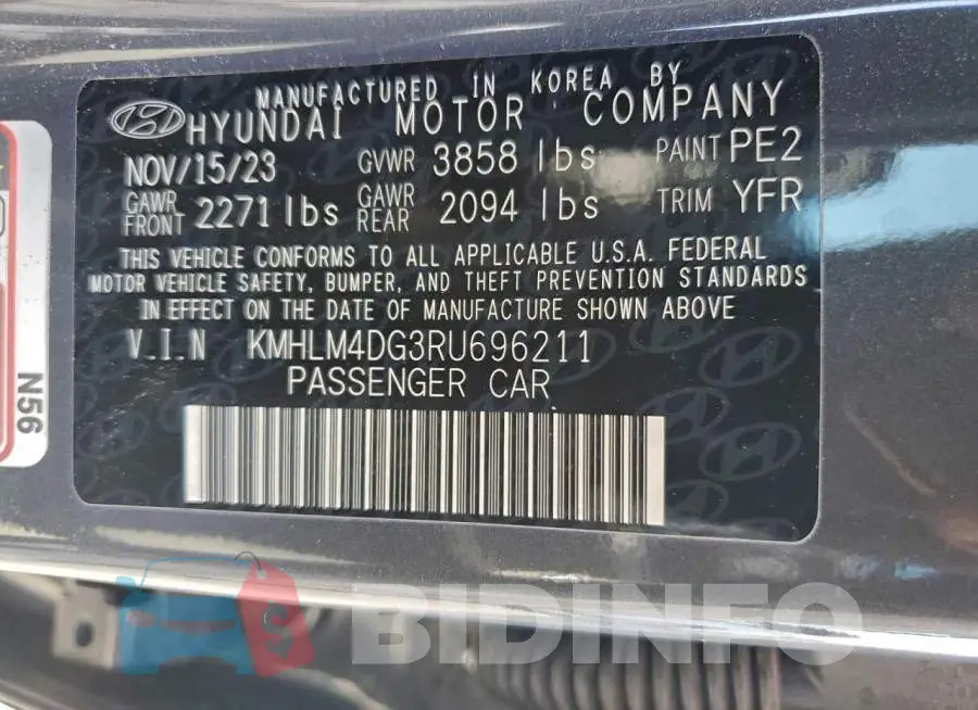 KMHLM4DG3RU696211 Photo# 12