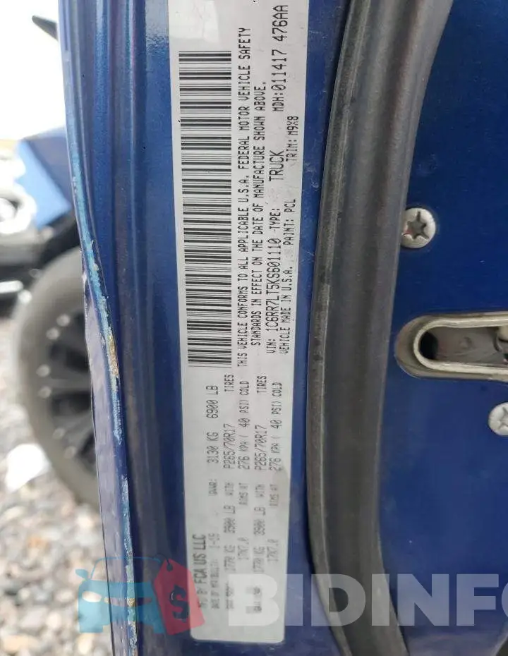 1C6RR7LT5KS601110 Photo# 12