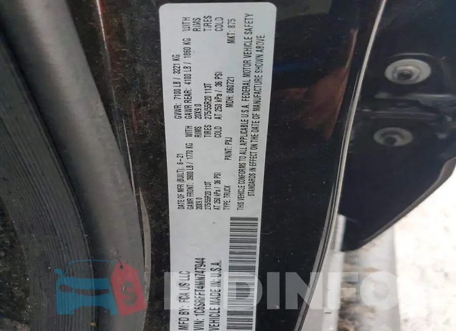 1C6SRFFT4MN747944 Photo# 13