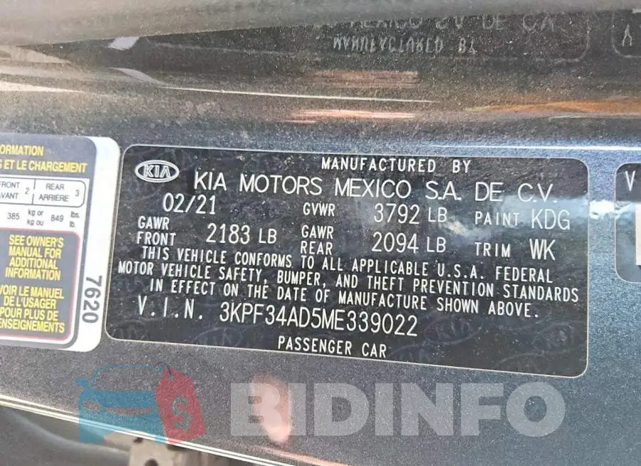 3KPF34AD5ME339022 Photo# 12