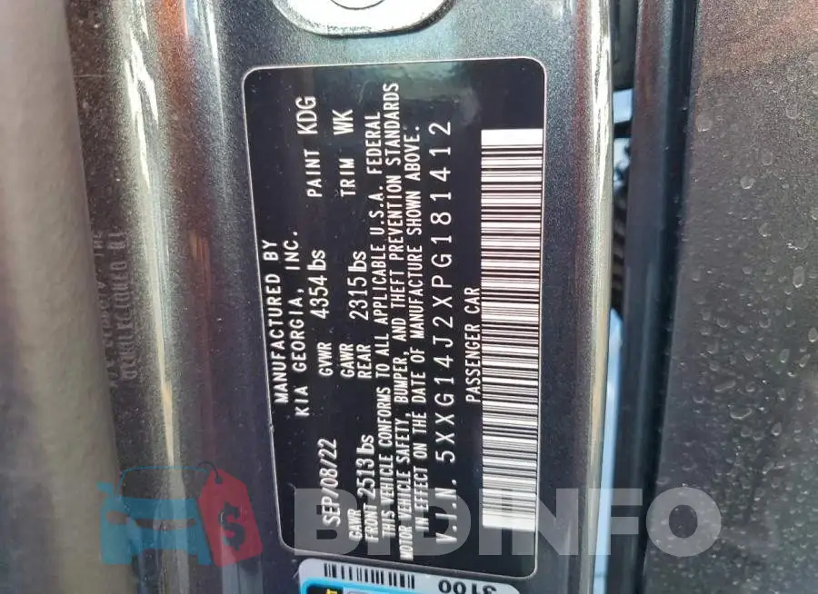 5XXG14J2XPG181412 Photo# 12