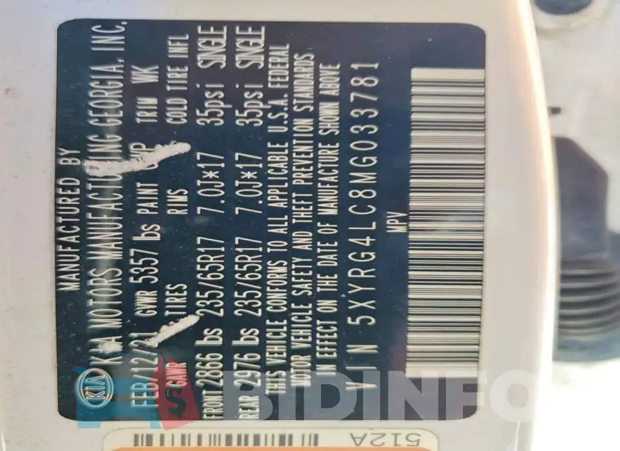 5XYRG4LC8MG033781 Photo# 13