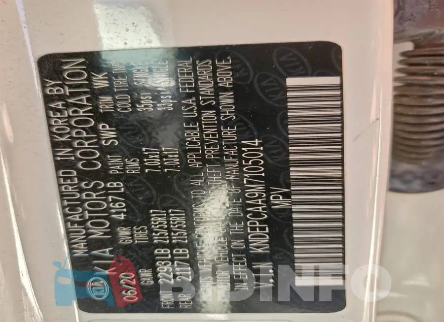 KNDEPCAA9M7105014 Photo# 12