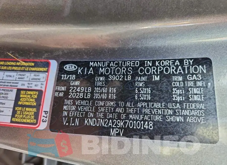 KNDJN2A29K7010148 Photo# 13