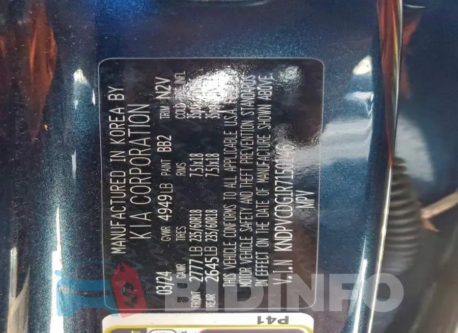 KNDPVCDG1R7150146 Photo# 13