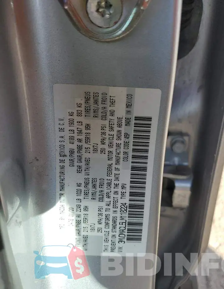 3MVDMACL5LM118224 Photo# 12