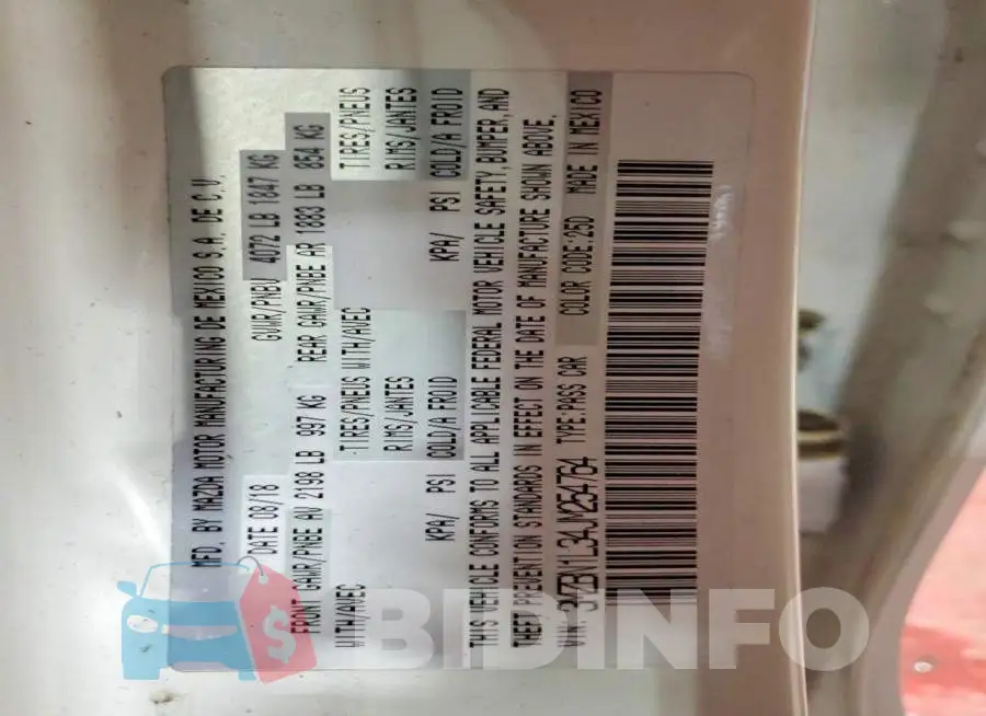 3MZBN1L34JM254764 Photo# 13